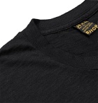 Jean Shop - Printed Slub Cotton-Jersey T-Shirt - Black