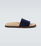 Brunello Cucinelli Suede slides