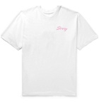 Sorry In Advance - Logo-Print Cotton-Jersey T-Shirt - White