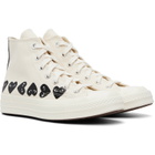 COMME des GARÇONS PLAY Off-White Converse Edition Chuck 70 Multi Heart Sneakers