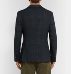 Officine Generale - Navy Prince of Wales Checked Cotton and Linen-Blend Blazer - Navy