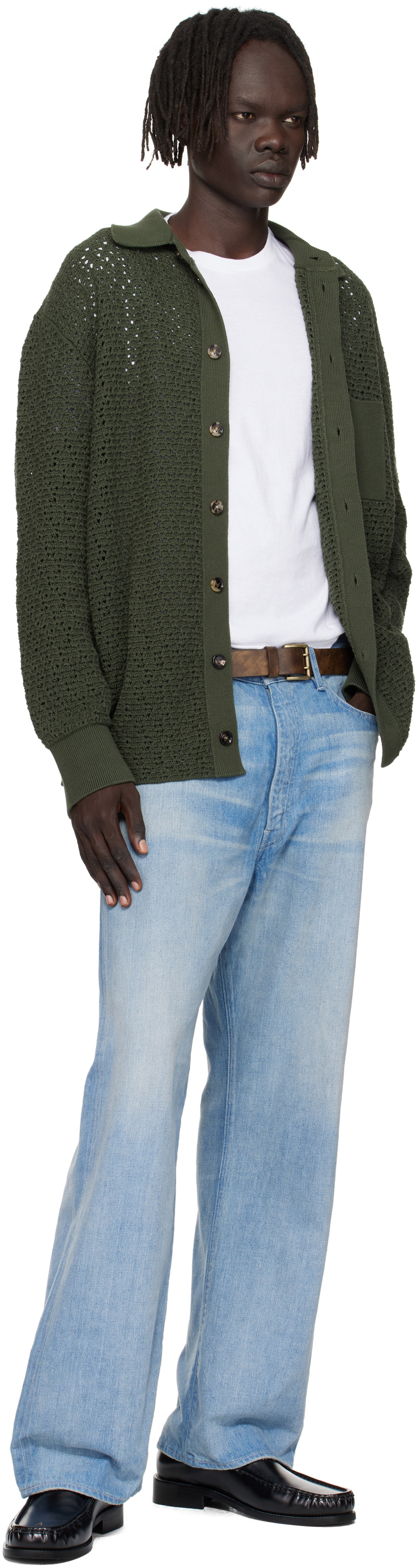 AURALEE Brown Two-Hole Buckle Belt