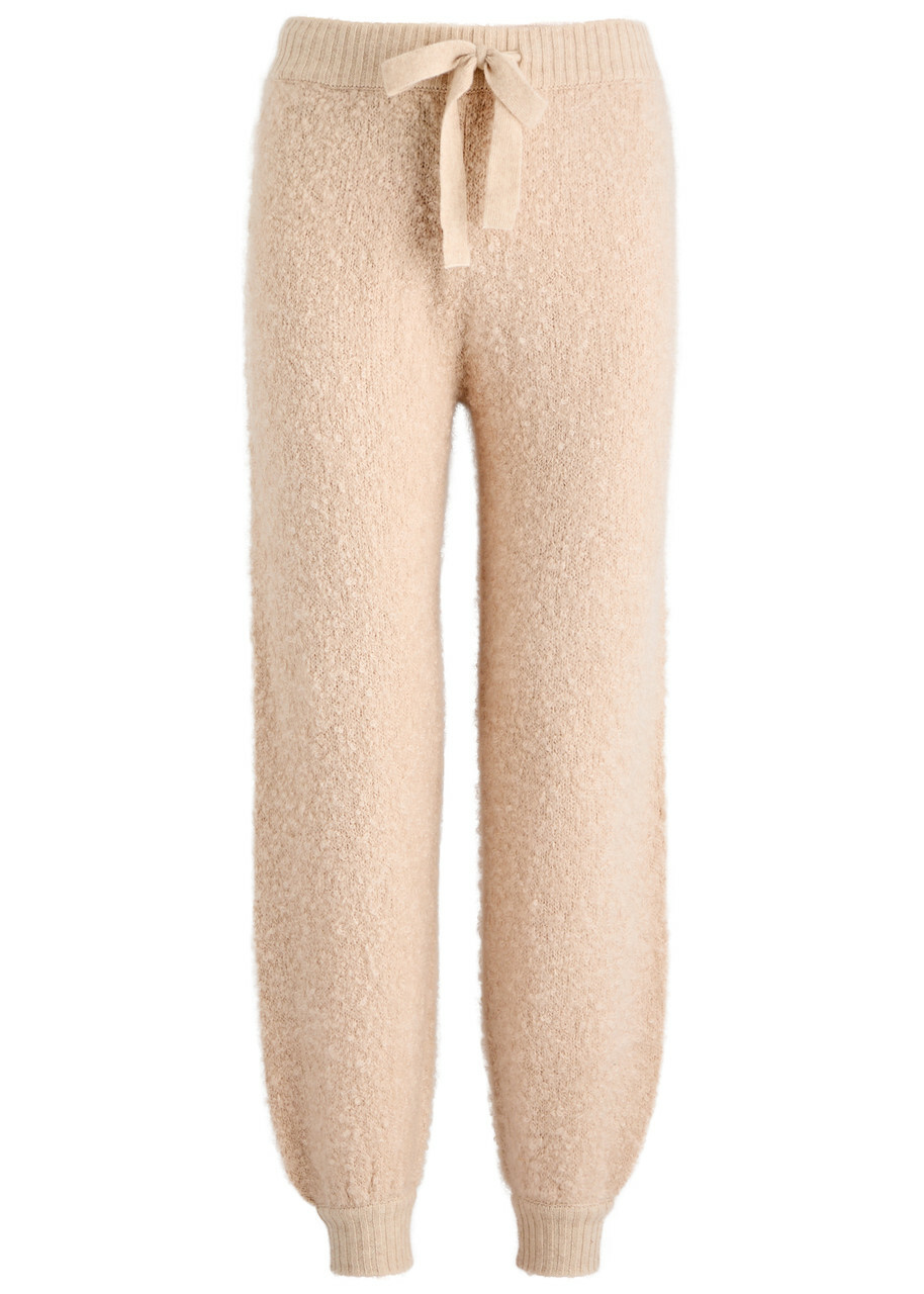 Crush Cashmere Bruce Bouclé Mohair Sweatpants Beige