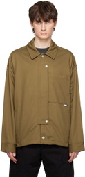 Izzue Brown Graphic Patch Jacket