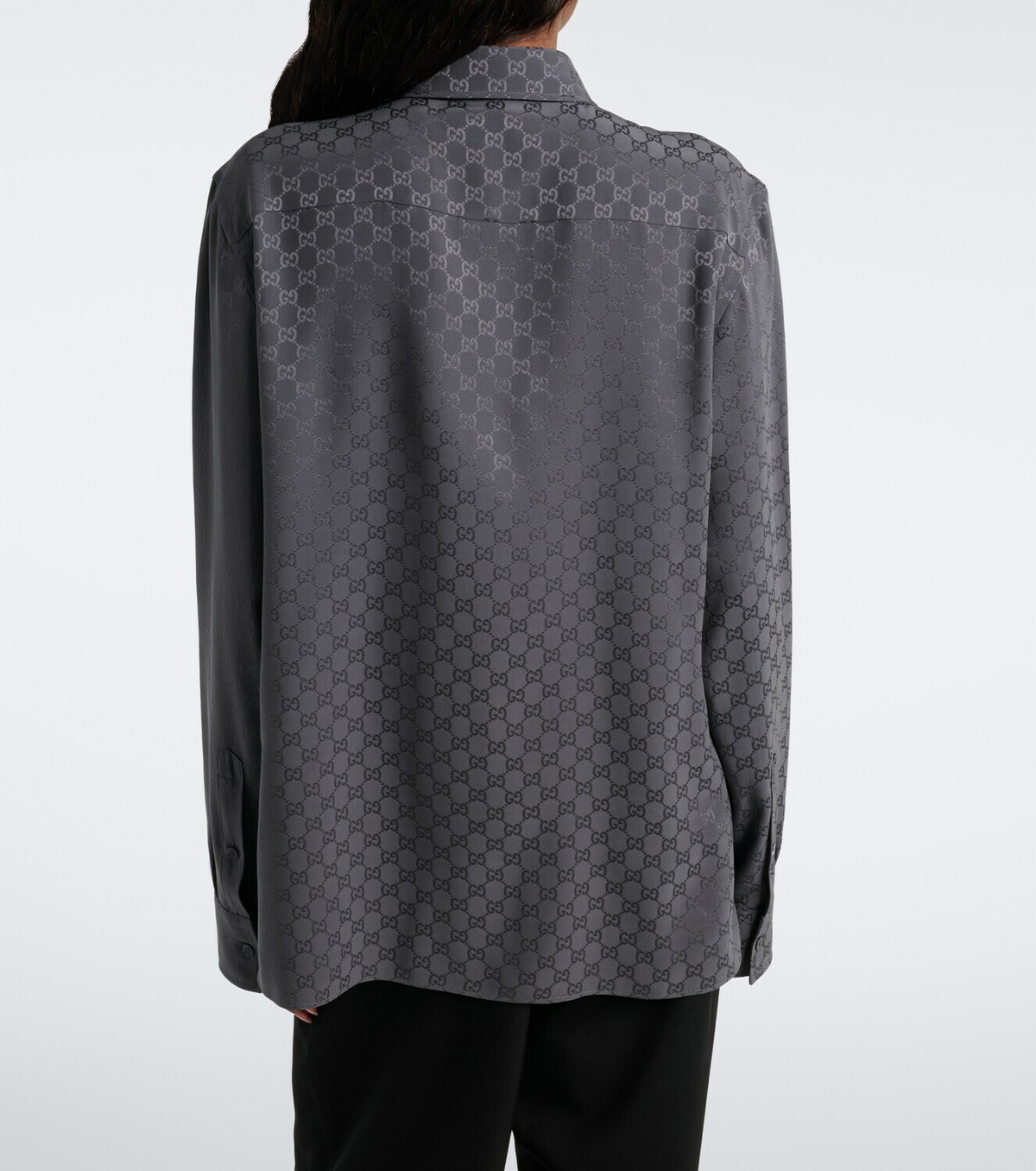 Gucci GG printed silk twill shirt