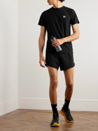 DISTRICT VISION - Spino Straight-Leg Logo-Print Stretch-Jersey Drawstring Shorts - Black