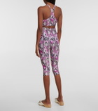 Pucci - Printed racerback sports bra