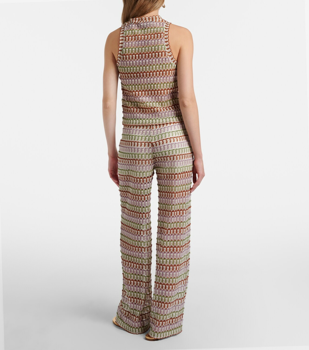 Veronica Beard Fatima crochet wide-leg pants