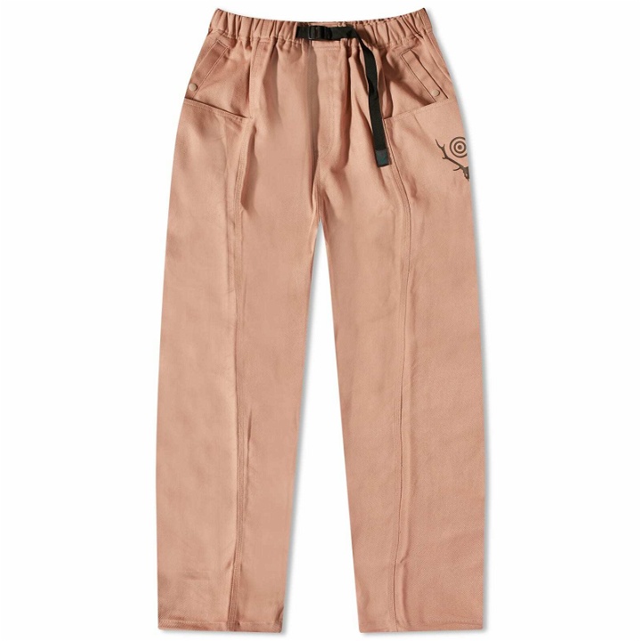 Photo: South2 West8 Men's Belted C.S. Twill Trousers in Pink