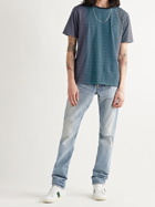 SAINT LAURENT - Dégradé Striped Cotton-Jersey T-Shirt - Blue - S