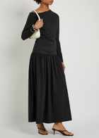 Rohe Gathered Stretch-jersey Midi Dress Black
