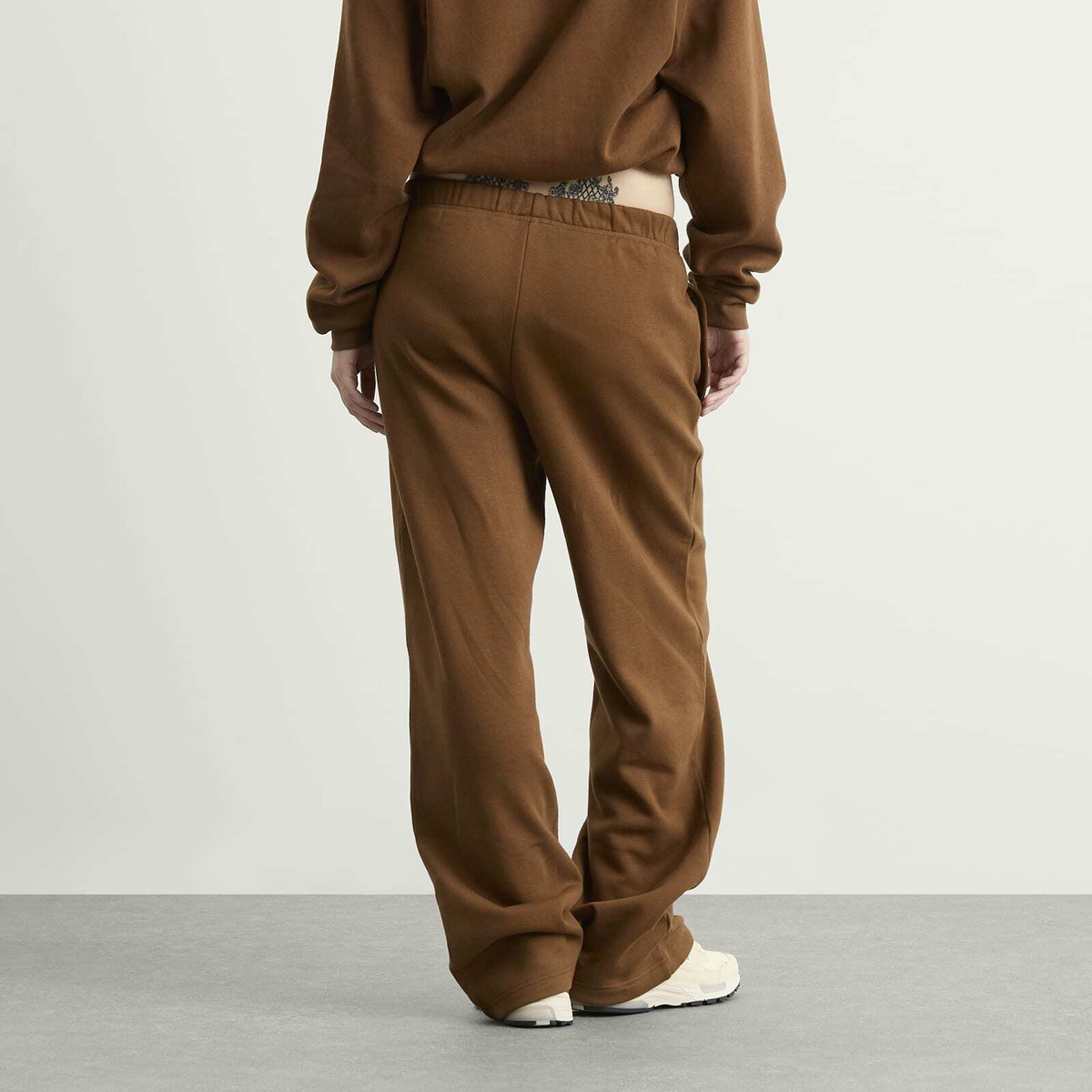 SKIMS Women's Cotton Fleece Classic Straight Leg Pant in Bison