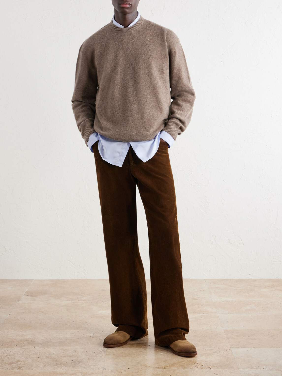 Jil Sander - Cashmere and Wool-Blend Sweater - Brown