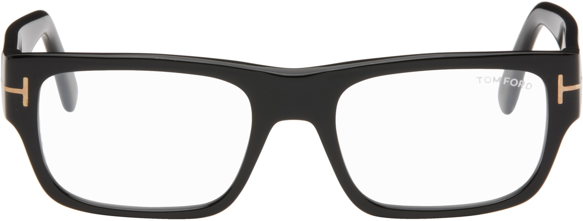 TOM FORD Black Rectangular Blue Light Glasses