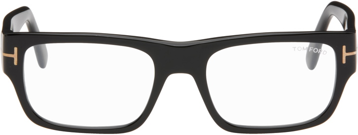 Photo: TOM FORD Black Rectangular Blue Light Glasses