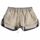 Rick Owens DRKSHDW Women's Fog Boxer Shorts in Mineral Pearl