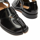 Maison Margiela Women's Tabi Leather Sandals in Black