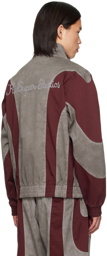 KidSuper Gray & Burgundy Puma Edition Track Jacket