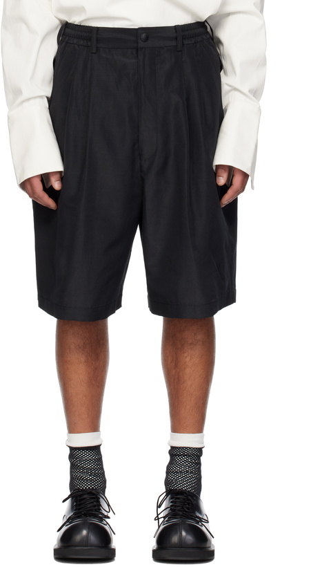 Photo: Comme des Garçons Homme Black Poplin Shorts