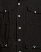 120% Lino Mens Shirt in Black