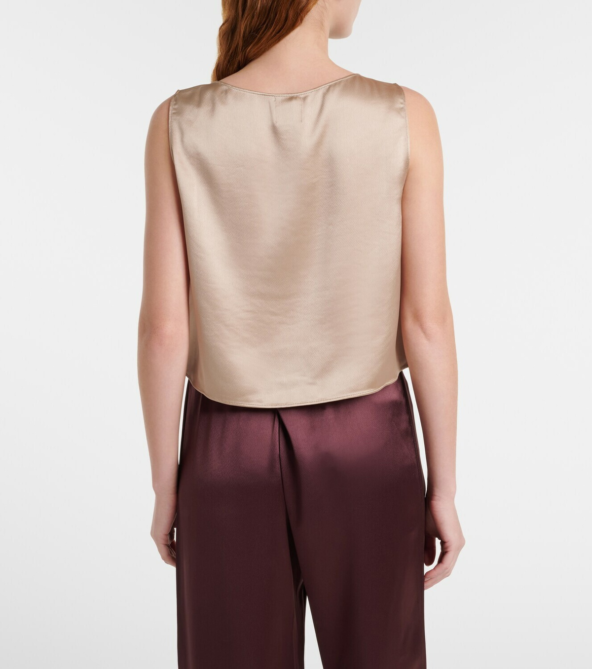 Leset Barb satin top