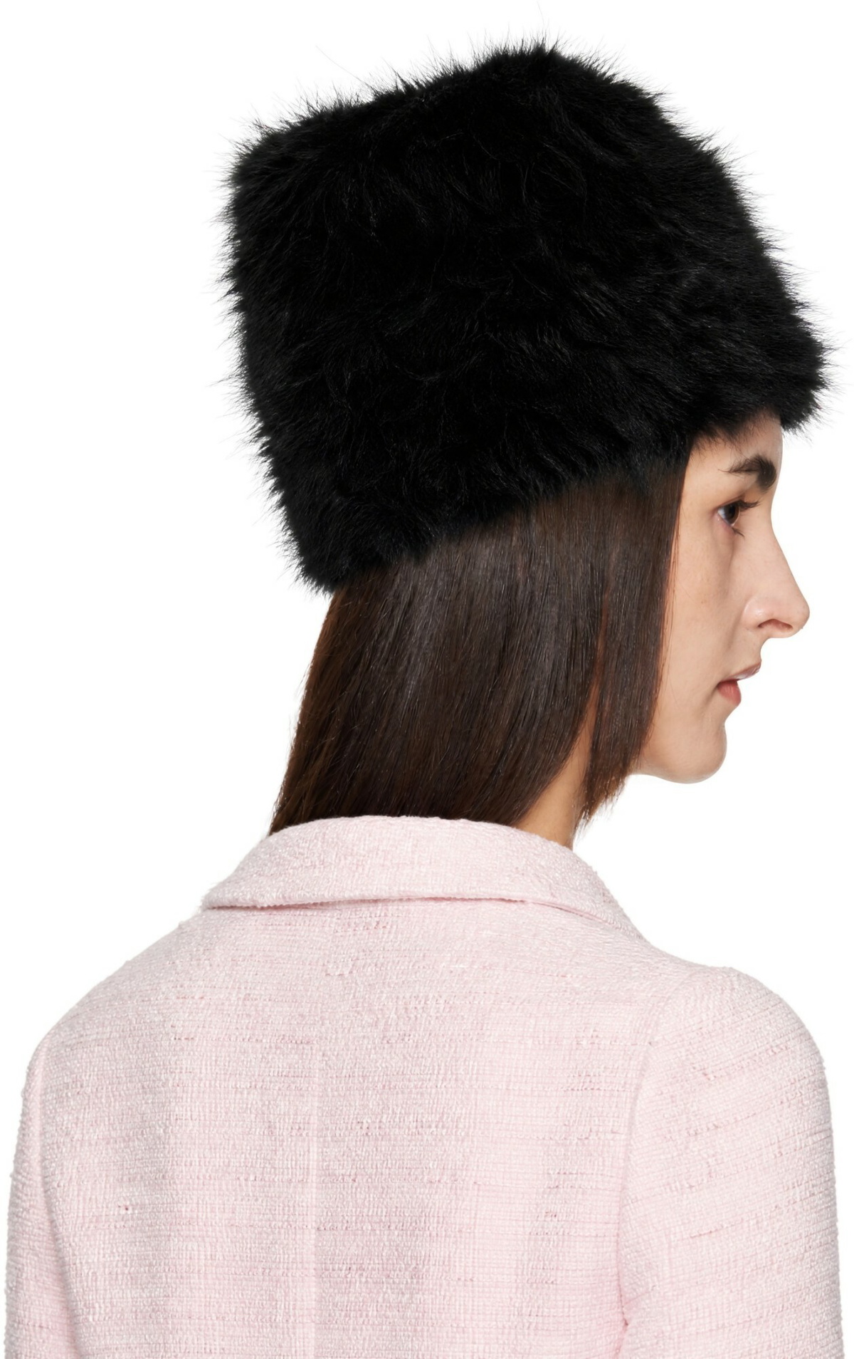 LAURA ANDRASCHKO Black Buckingham Palace Hat