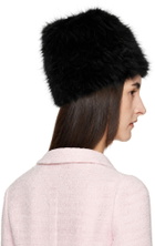 LAURA ANDRASCHKO Black Buckingham Palace Hat