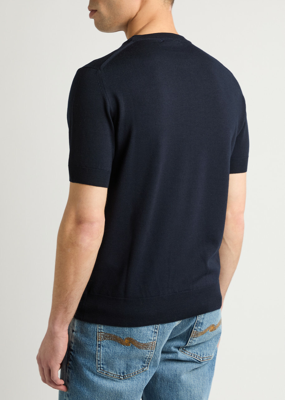 Aurélien Wool T-shirt Navy