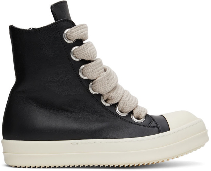 Photo: Rick Owens Black Jumbo Lace High Sneakers