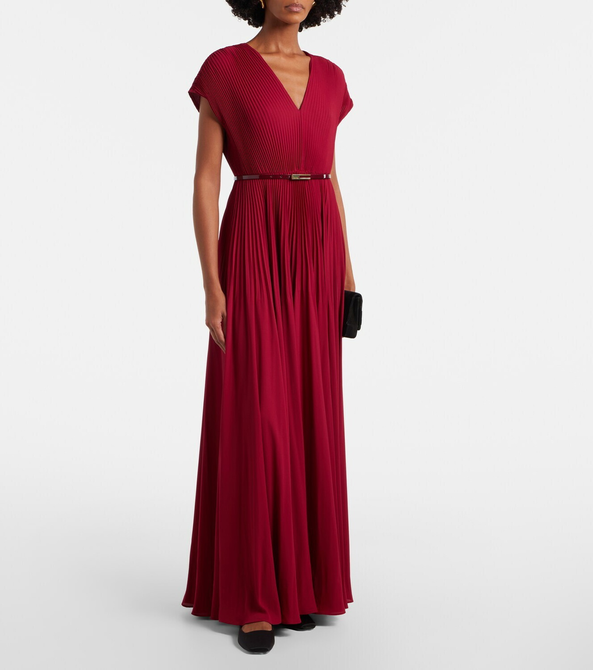 Max Mara Elegante plissé georgette gown