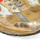 Golden Goose Men's Running Dad Sneakers in Gold/White