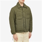 Craig Green Men's Quilted Work Jacket in Olive