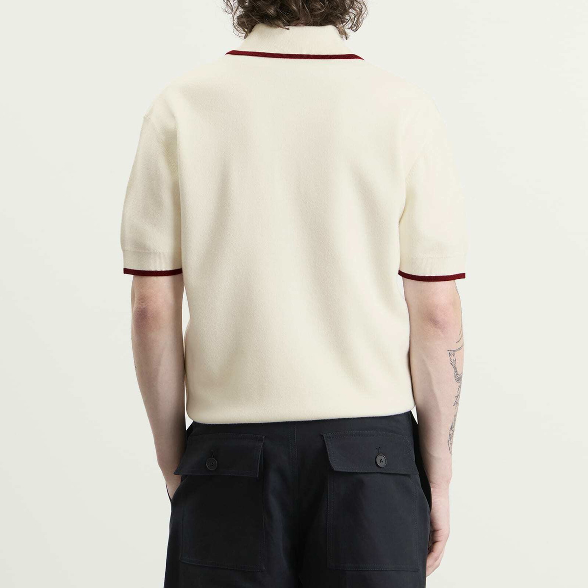 Drôle de Monsieur Men's Drôle Polo in Off White