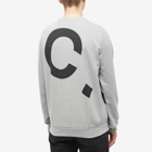 A.P.C. Men's Cory All Over Logo Crew Sweat in Heathered Light Grey