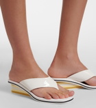 Chloé Swimming Cool patent leather thong sandals
