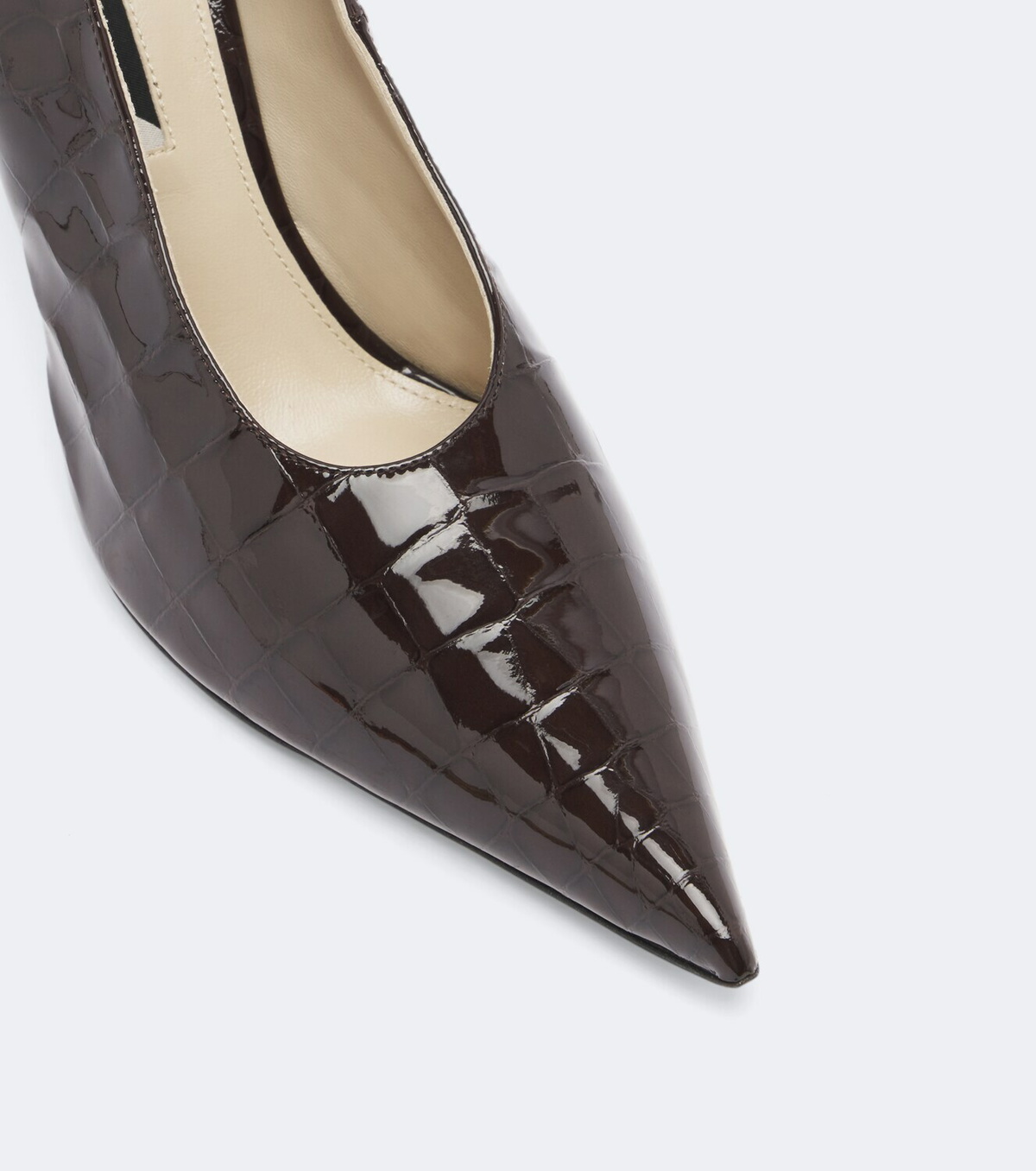 Christen Helix croc-effect patent leather pumps