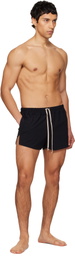 Rick Owens Black Temple Boxer Swim Shorts