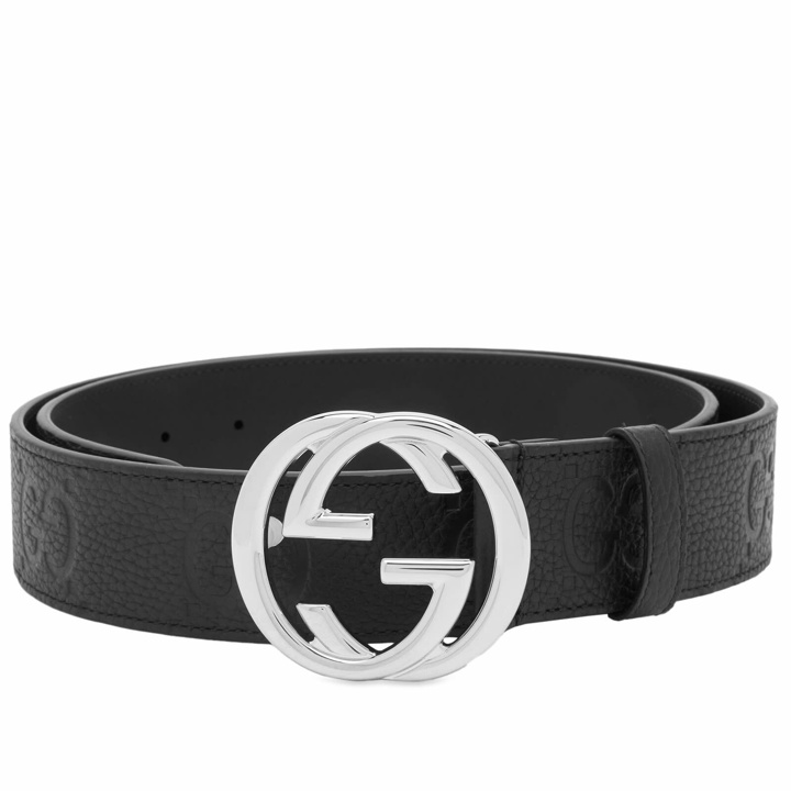 Photo: Gucci Men's Interlocking GG Belt in Black