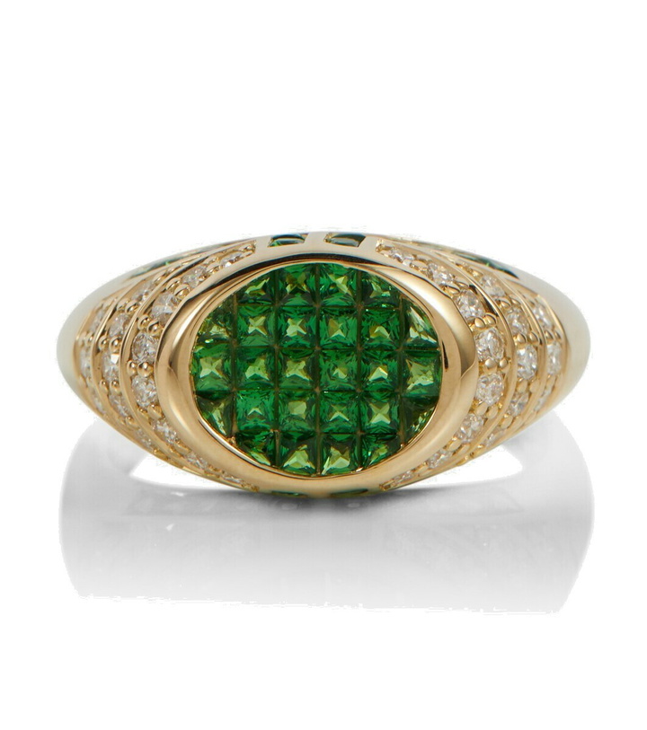 Photo: Rainbow K Lady Emerald 14kt gold ring with emerald and diamonds