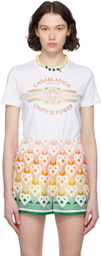 Casablanca White Crewneck T-Shirt