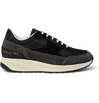 Common Projects - Track Classic Nubuck, Suede and Mesh Sneakers - Black