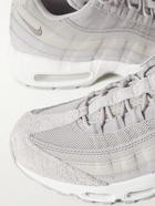 Nike - Air Max 95 Panelled Nubuck, Suede, Mesh and Canvas Sneakers - Gray