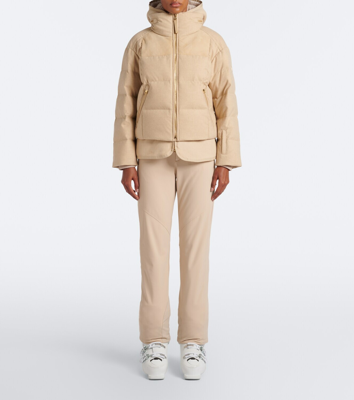 Bogner Mojald suede-trimmed down ski jacket