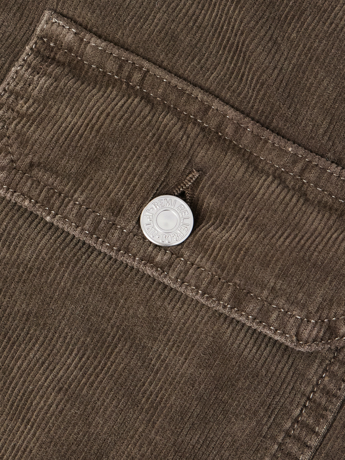 Remi Relief - Cotton-Corduroy Trucker Jacket - Brown