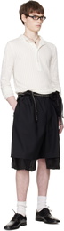 Edward Cuming Black Exploded Lining Shorts