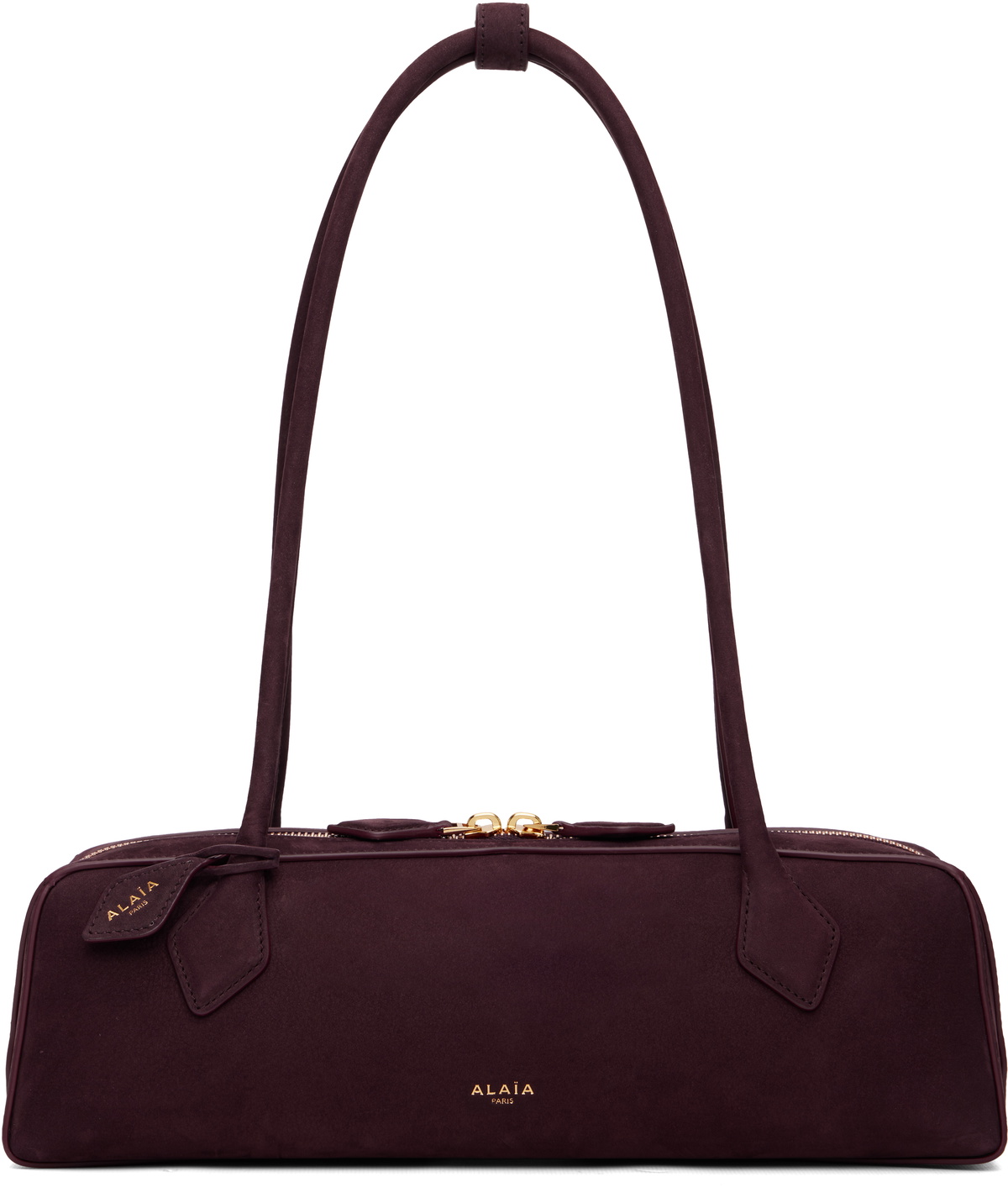 ALAÏA Burgundy 'Le Teckel' Medium Bag