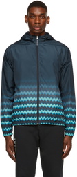 Missoni Sport Navy Pattern Windbreaker Jacket