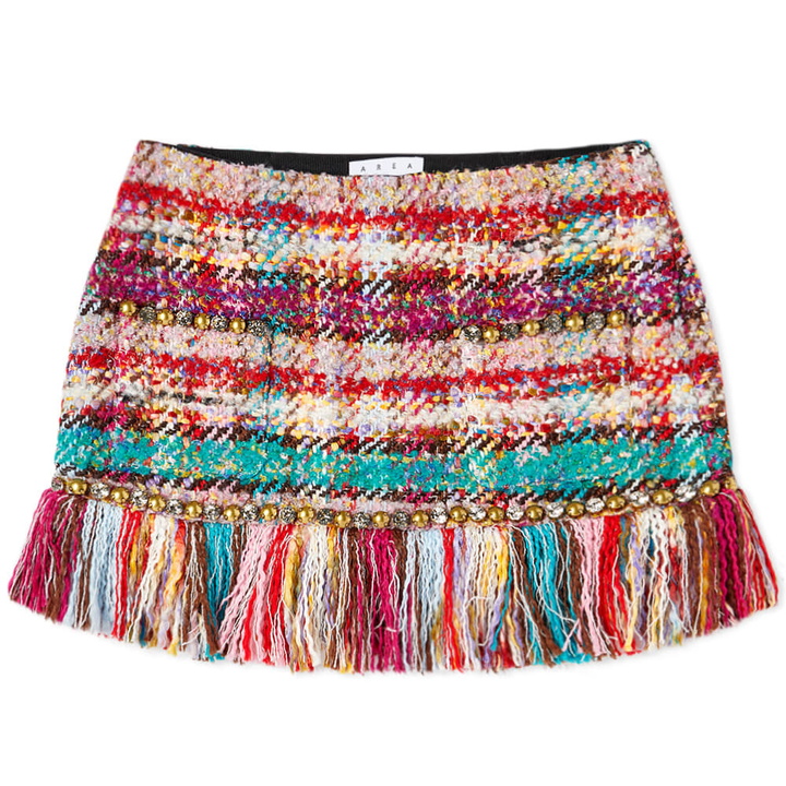 Photo: Area NYC Fringed Hem Mini Skirt
