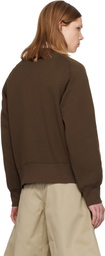 sacai Brown Sponge Pullover Sweatshirt