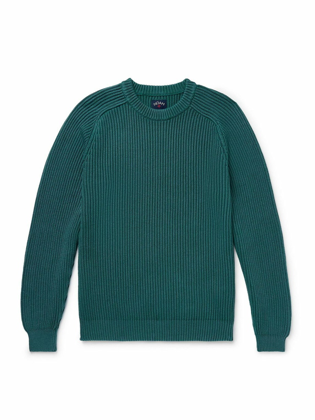 Photo: Noah - Shaker Ribbed Organic Cotton Sweater - Green